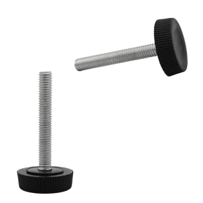 Afbeelding van SKIR&#039;CO 2 stuks meubelnivelleringspoten M6 x 40 mm, verstelbare ronde poten met een diameter van 25 schroefdraadnivelleringsvoet