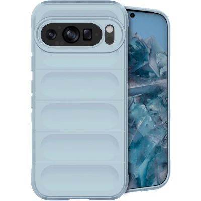 Afbeelding van iMoshion Hoesje Geschikt voor Google Pixel 9 Siliconen EasyGrip Backcover Lichtblauw