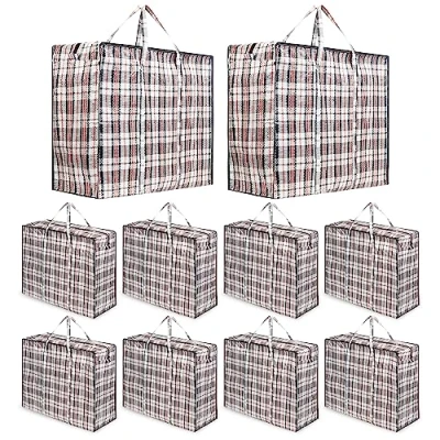 Afbeelding van Deco Express Grote opbergtas, jumbo zak, voor opslag, transport of verhuizing, multipack (set van 10)