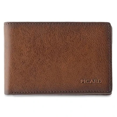 Afbeelding van Picard Hans1 11524A6455 Dunne portemonnee van rundleer met RFID bescherming, Tabak, 10,50 x 7 2, portemonnee, 10,50x7x2 10,50x7x2,