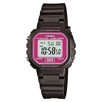 Afbeelding van Casio LA 20WH 4A dameshorloge, grijs/zwart, armband, Grijs/Zwart