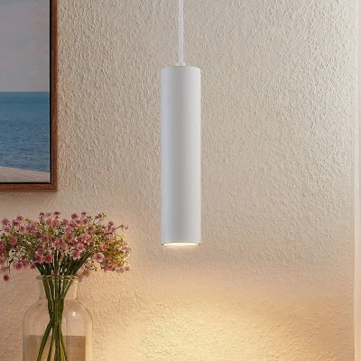 Afbeelding van PRIOS hanglamp 1licht metaal, aluminium H: 25 cm GU10 zandwit
