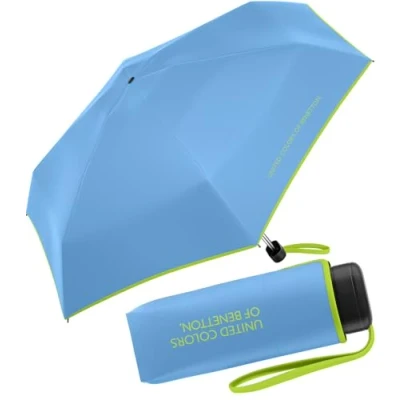Afbeelding van Benetton Zakparaplu Ultra Mini Flat Solid, All Aboard, Levendig, modern