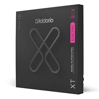 Image de D&#039;Addario XTB32130 jeu de 6 cordes XT, guitare basse, acier plaqué nickel, Regular Light, 32 130