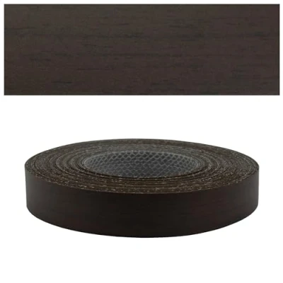 Afbeelding van Mprofi MT® melamine zang met smeltlijm 22 mm x 5 m band voor plank opstrijkbare rand meubelpanelen zwart eiken een dikte van 0,5