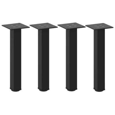 Afbeelding van vidaXL Salontafelpoten 4 st 30 32 cm staal zwart