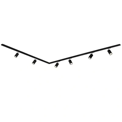 Afbeelding van BRILONER Rail Railverlichting set opbouwspots startset opbouwrail 6x GU10 spots draaibaar 300 cm zwart
