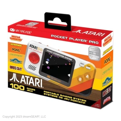Image de Console rétrogaming Just For Games Pocket Player PRO Atari 50th Anniversary 100 jeux en 1 Noir et Orange