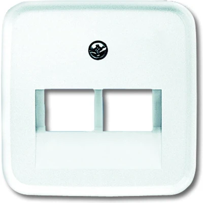 Afbeelding van Busch Jaeger centraalplaat voor datadoos 2 x RJ45 alpin wit 1803 02 214