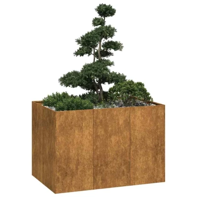 Afbeelding van Plantenbak roestig 120x80x80 cm weervast staal