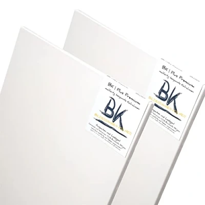 Afbeelding van BK BILDERRAHMEN KOLMER 2 B.K. Plus Canvas op geribbeld spieraam 80 x 100 cm Premium achtergrond klaar om te schilderen, 100% katoen
