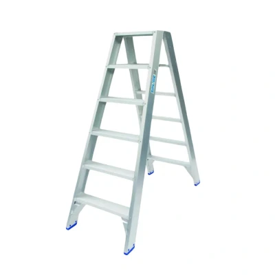 Afbeelding van Solide dubbele trapladder 2x6 treden