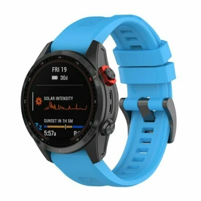 Afbeelding van Siliconen sportbandje Blauw Garmin Approach S60 &amp; S62 / Instinct 2 (Solar)