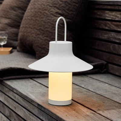 Afbeelding van LOOM DESIGN LED tafellamp Shadow Large, wit, IP65