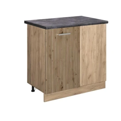Afbeelding van Vicco Hoekkast R Line, Artisanaal eiken/Krachtige eik goud, 86 cm , WB Antraciet