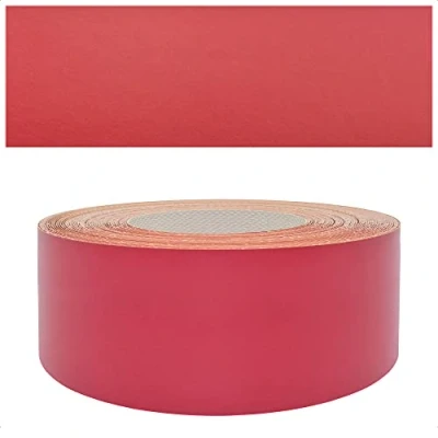 Afbeelding van Mprofi MT® melamine zang met smeltlijm, 45 mm x 5 m, randband voor planken, opstrijkbare rand meubelpanelen, rood een dikte van 0,5