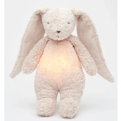 Afbeelding van Moonie 2.0 next gen knuffelkonijn met nachtlamp en geluid rose natur 28 cm