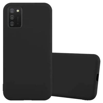 Afbeelding van Cadorabo Hoesje geschikt voor Samsung Galaxy A02s in CANDY ZWART Beschermhoes gemaakt van flexibel TPU silicone Case Cover