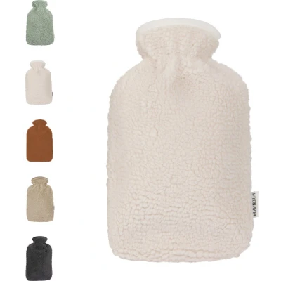 Afbeelding van Ølav North Kruik met Teddy hoes Tot 6 uur warmte Heerlijk zacht Warmwaterkruik 2 liter Wit Cadeau voor vrouw &amp; man