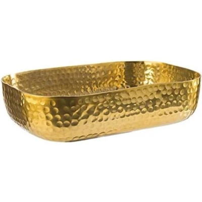 Afbeelding van APS 40693 Kom 23 x 15,5 cm H 6 Aluminium Goud Gehamerd Afwerking