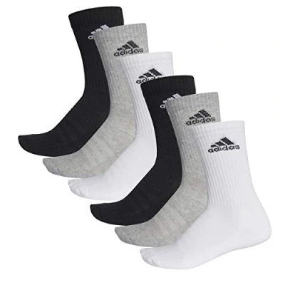 Afbeelding van adidas Performance CUSH 3 PACK Unisex Sportsokken, Maat: 37 39, Medium grey heather/black