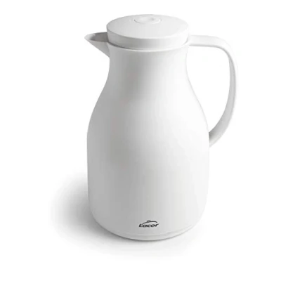 Image de Lacor 62579 Pot isotherme sans BPA avec double paroi et couche de verre à l&#039;intérieur, blanc mat, 1&#039;50 L, 1,5 litre, polypropylène