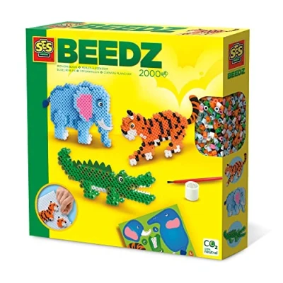 Afbeelding van Ses Creative Beedz Strijkkralen 3D Safari Dieren 2000 Stuks