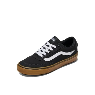 Image de Vans Homme Baskets En Toile Brooklyn, Black/Gum, 45 EU