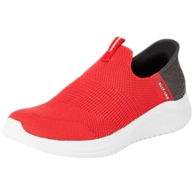 Afbeelding van Skechers Boys Glijden op Jongens, Rood Textiel Zwart Trim