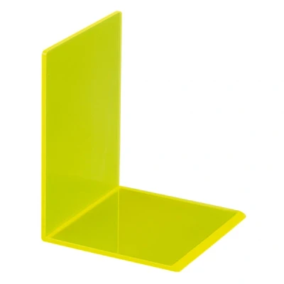 Image de Maul serre livres acrylique 10 x 13 cm (2 pièces) jaune fluo transparent