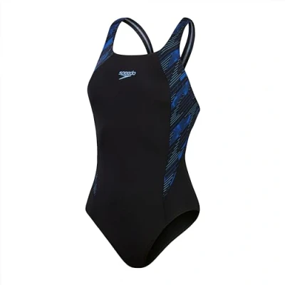 Afbeelding van Speedo Womens Hyperboom Splice Muscleback Badpak, Dames, Maat: 40, Black / blue curious