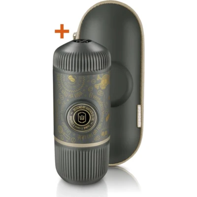 Afbeelding van Wacaco Nanopresso portable espresso machine incl. beschermhoes Dark Soul Grey
