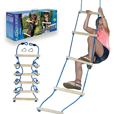 Afbeelding van Schildkröt® Jungle Ladder, Line accessoires, robuuste touwladder, 2,5 m lang, 6 sporten van hoogwaardig hout