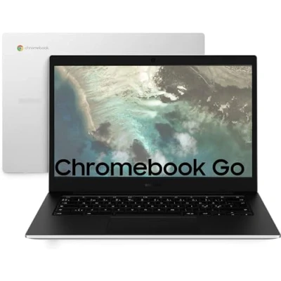 Afbeelding van Samsung Galaxy Chromebook Go, XE340XDA KA1IT Chrome OS laptop, Intel Celeron processor, 14 inch Full HD led display, 4 GB RAM, 64 eMMC geheugen, USB C, zilver (Italiaanse versie)