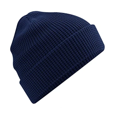 Afbeelding van Beechfield Wafelmuts van biologisch katoen B52N, marineblauw Oxford