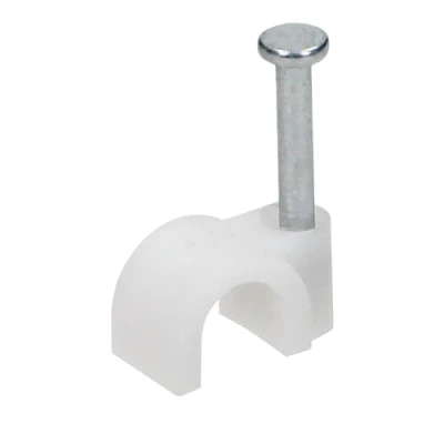 Afbeelding van Miratic Ronde kabelbinders voor het bevestigen van draden, kabelhouder kunststof, 100 stuks, witte kabelhaken, verschillende diameters naar keuze (6 mm)