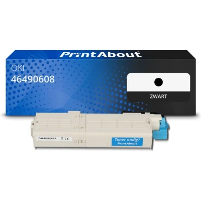 Afbeelding van Huismerk OKI 46490608 Toner Zwart