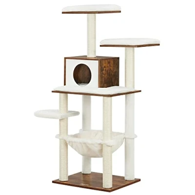 Afbeelding van Feandrea Kratzbaum, Katzenbaum, Katzenmöbel, modern, vintagebraun PCT164X01