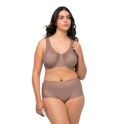 Image de Ulla Popken Entlastungs bh, Cup C g Femme Soutien gorge, Taupe, 125F