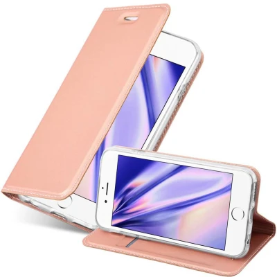 Afbeelding van Cadorabo Hoesje geschikt voor Apple iPhone 6 / 6S in CLASSY ROSE GOUD Beschermhoes met magnetische sluiting, standfunctie en kaartvakje Book Case Cover Etui
