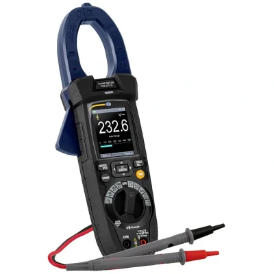 Afbeelding van PCE Instruments Stroomtang, Multimeter, Elektrotester Digitaal Datalogger, Automotive, Sproeidicht (IP65), Incl. spanningstester CAT IV 600 V, III 1000 V