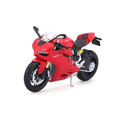 Afbeelding van Bauer Spielwaren 2049741 Ducati 1199 Panigale: origineel motormodel in schaal 1:12, met vering en zijstandaard, speciaal rood (5 11108)