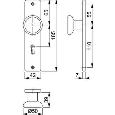 Afbeelding van Hoppe knopschild F1 54/378 slg56