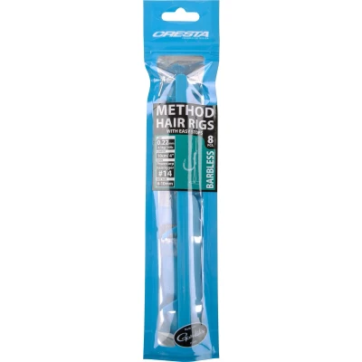 Afbeelding van Cresta Method Hair Rig Easy Stop Barbless Maat : 10cm haak 12 0.24mm