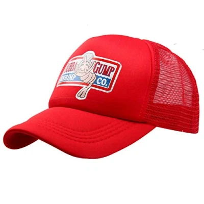 Afbeelding van Danlai Unisex Truck Baseball Cap Verstelbare Mesh Snapback Bubba Gump Garnalen Geborduurde Hoeden Rood