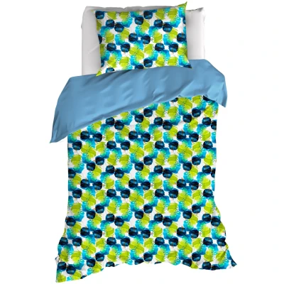 Afbeelding van De Witte Lietaer Whimsy Dekbedovertrek Eenpersoons 140x200/220 cm Blue Blizzard