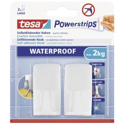Image de Tesa Powerstrips Crochets &quot;WAVE&quot; , en plastique, blanc