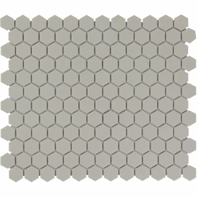 Afbeelding van The Mosaic Factory London Hexagon Grey 2,3x2,6 cm