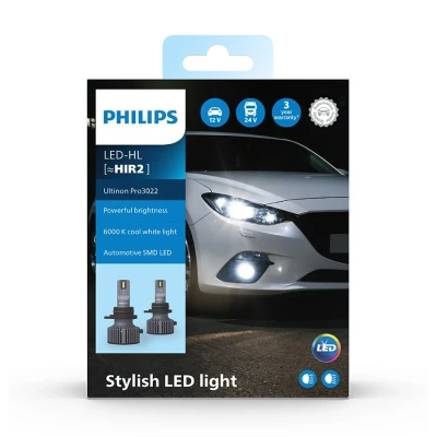 Afbeelding van Philips HIR2 LED Koplamp 12 24V Ultinon Pro3022 Set