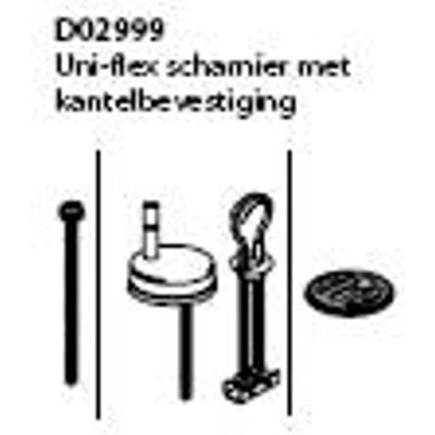 Afbeelding van Pressalit uni flex scharnierset met kantelbevestiging